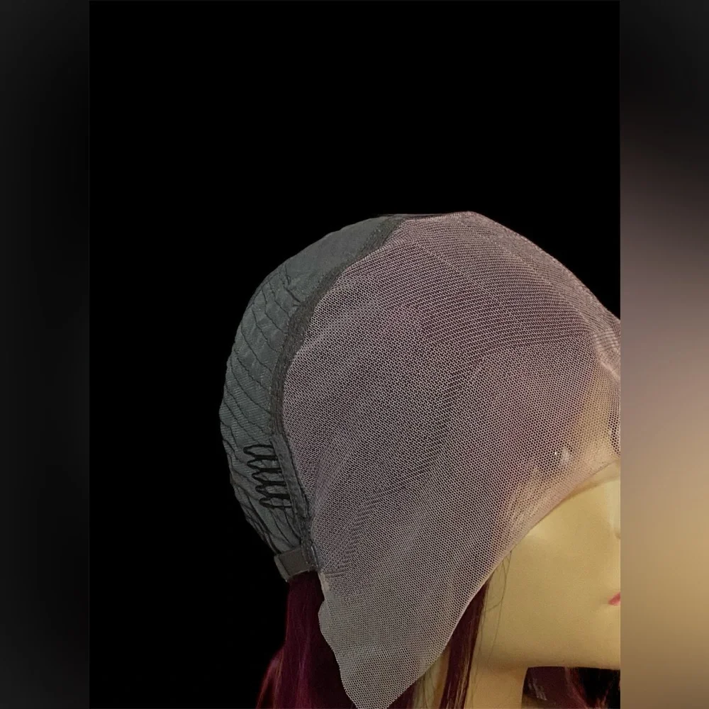 Elegant Burgundy Lace Front Wig - Picture 7 of 9